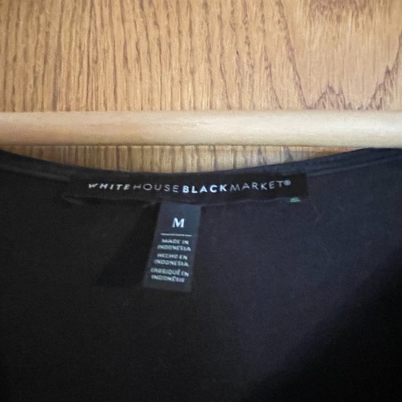 Black Short Sleeve Cowl Neck Tshirt - Picture 2 of 3